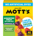 Mott's Assorted Animal Shapes Fruit Flavored Snacks, Made with Real Fruit Puree (40 Pack)