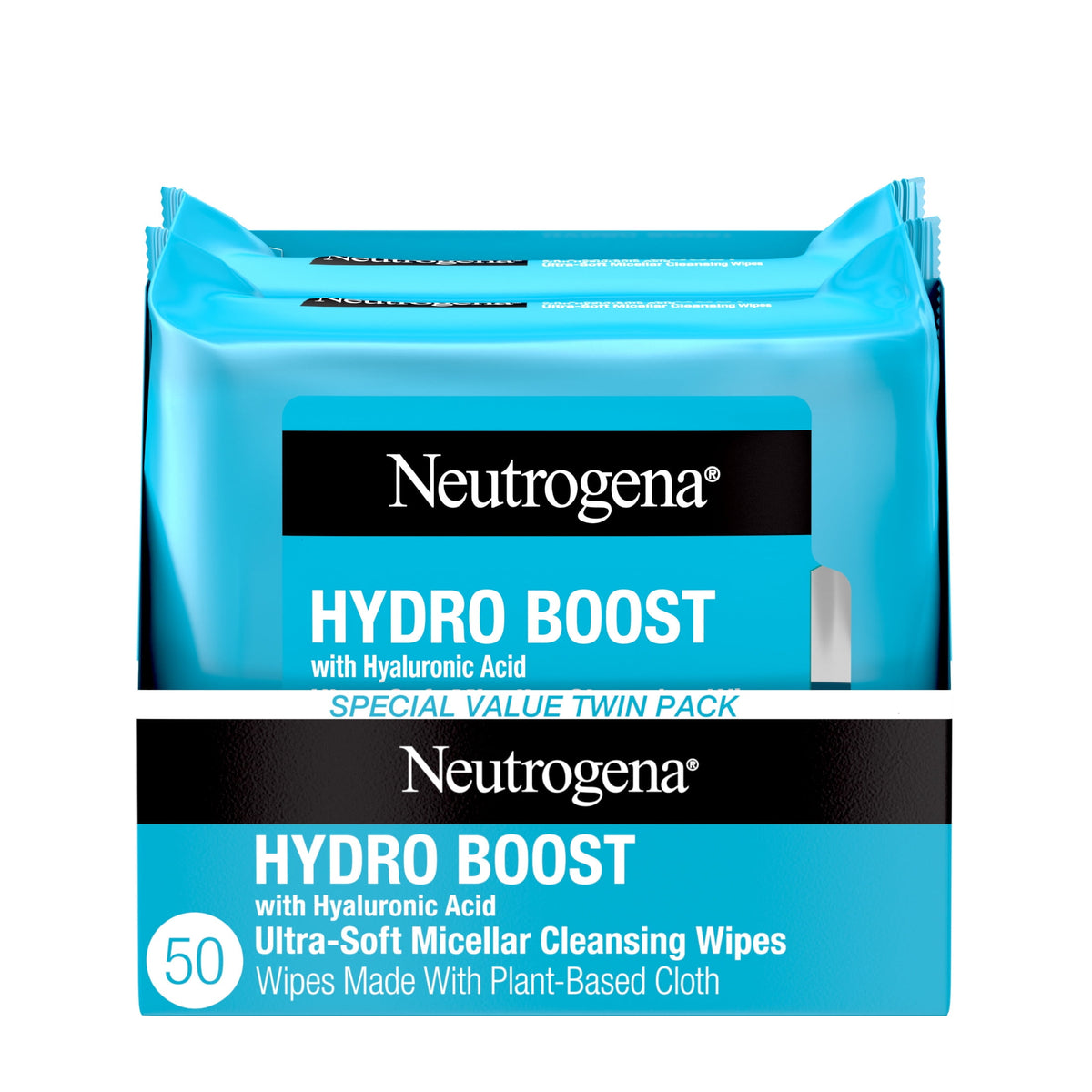 Neutrogena Hydro Boost Cleansing Wipes, 2 Pack 25 Count