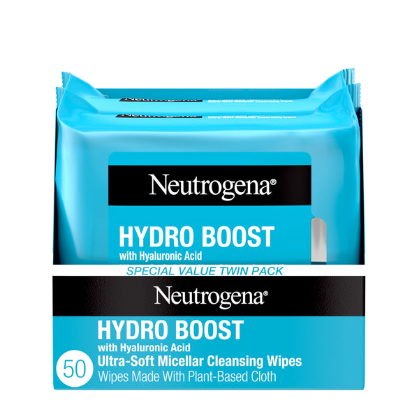 Neutrogena Hydro Boost Cleansing Wipes, 2 Pack 25 Count