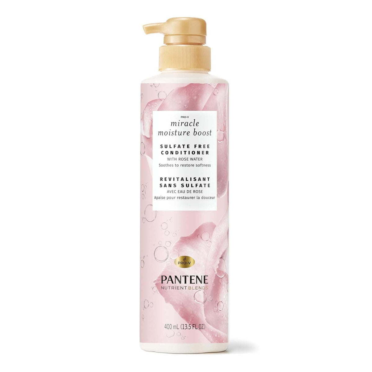 Pantene Nutrient Blends Conditioner Miracle Moisture Boost with Rose Water, 13.5 fl oz