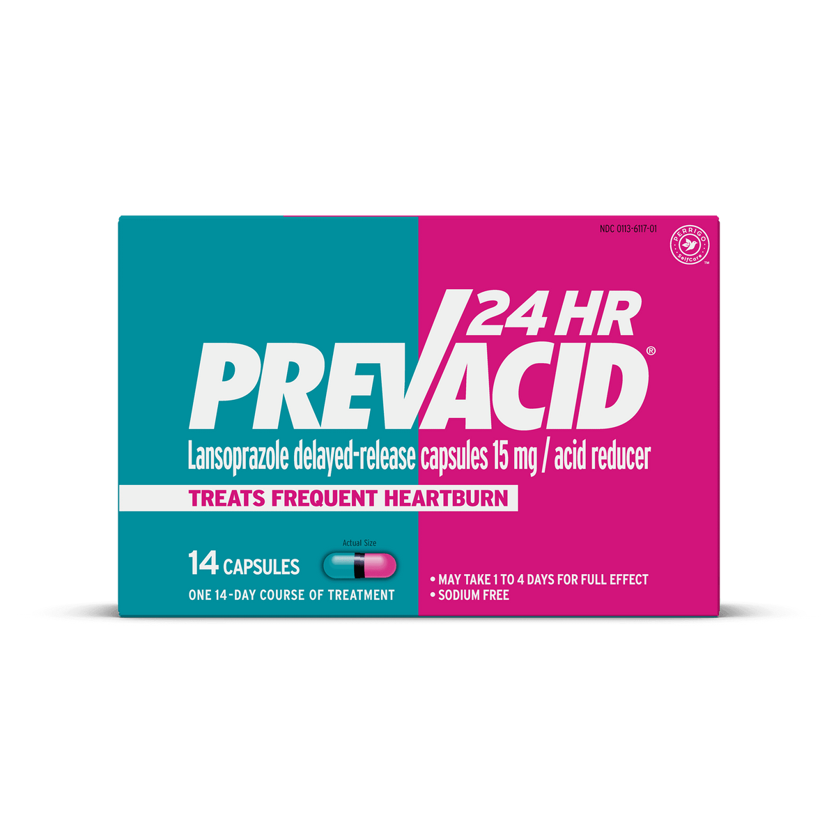 Prevacid 24HR Lansoprazole Delayed-Release Capsules for Heartburn Relief, 15 mg, 14 Count