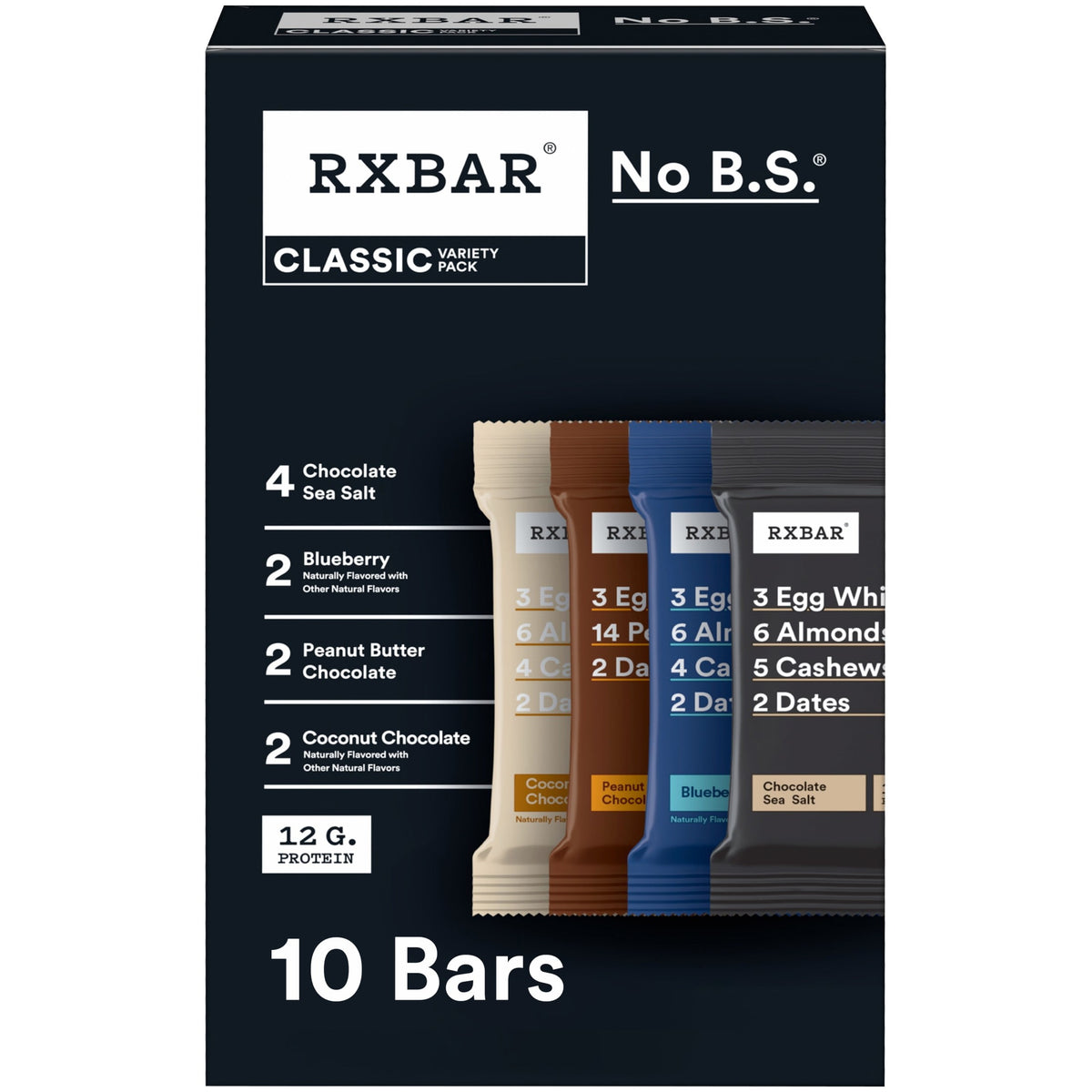 RXBAR, Variety Pack Protein Bars, 10 Count
