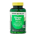 Spring Valley Ginger Root Dietary Supplement Capsules for Digestive Health, 550 mg, 100 Count