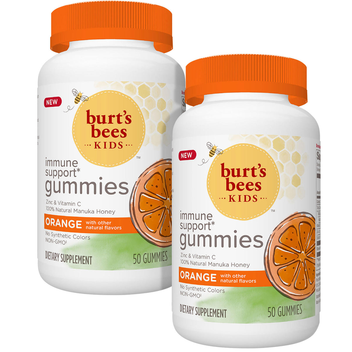 Burt's Bees Kids Immune Support Gummies Twin Pack, 2 ea