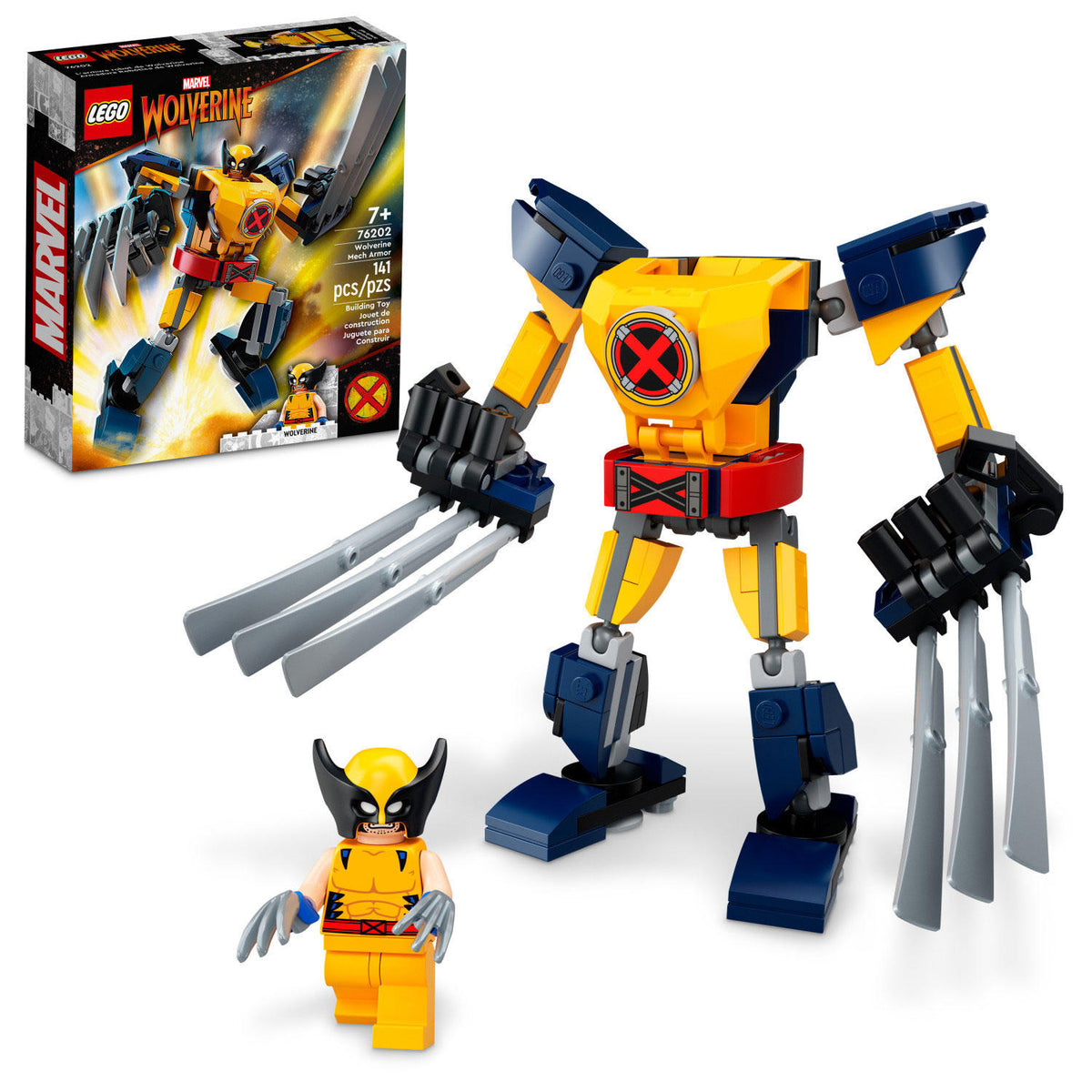 LEGO Marvel Wolverine Mech Armor Building Kit with 141 Pieces, 1 ea