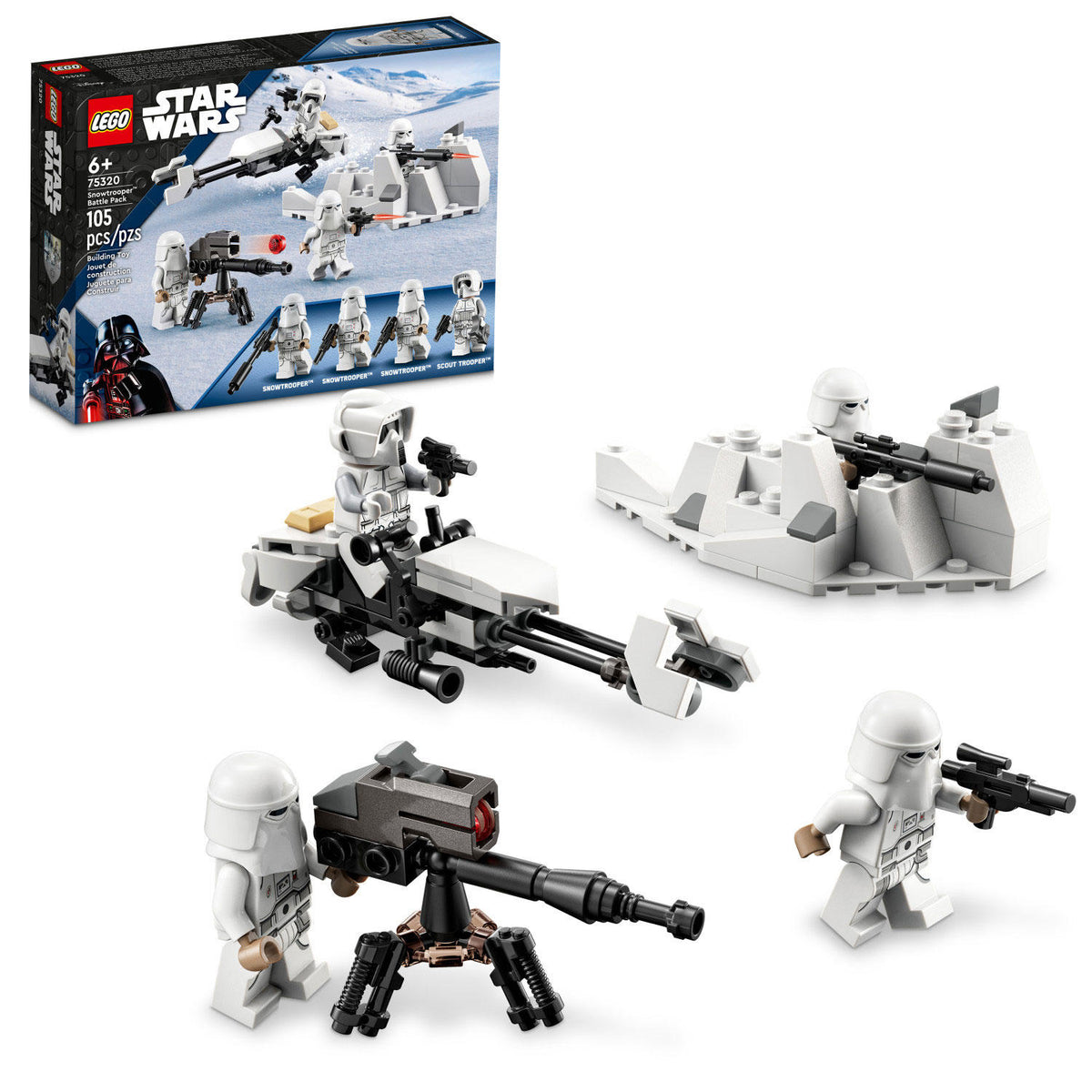 LEGO Star Wars Snowtrooper Battle Pack Building Kit with 105 Pieces, 1 ea