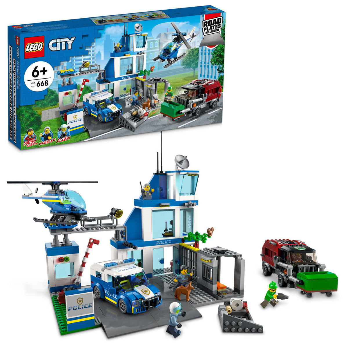 LEGO City Police Station Building Kit with 668 Pieces, 1 ea