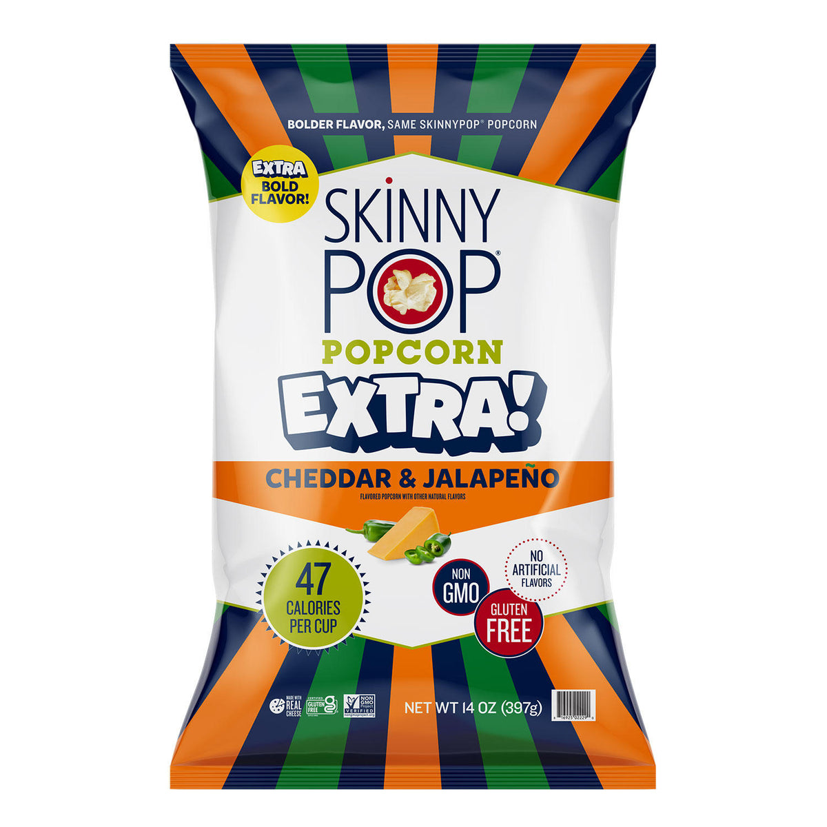 SkinnyPop Cheddar Jalapeno, 14 oz