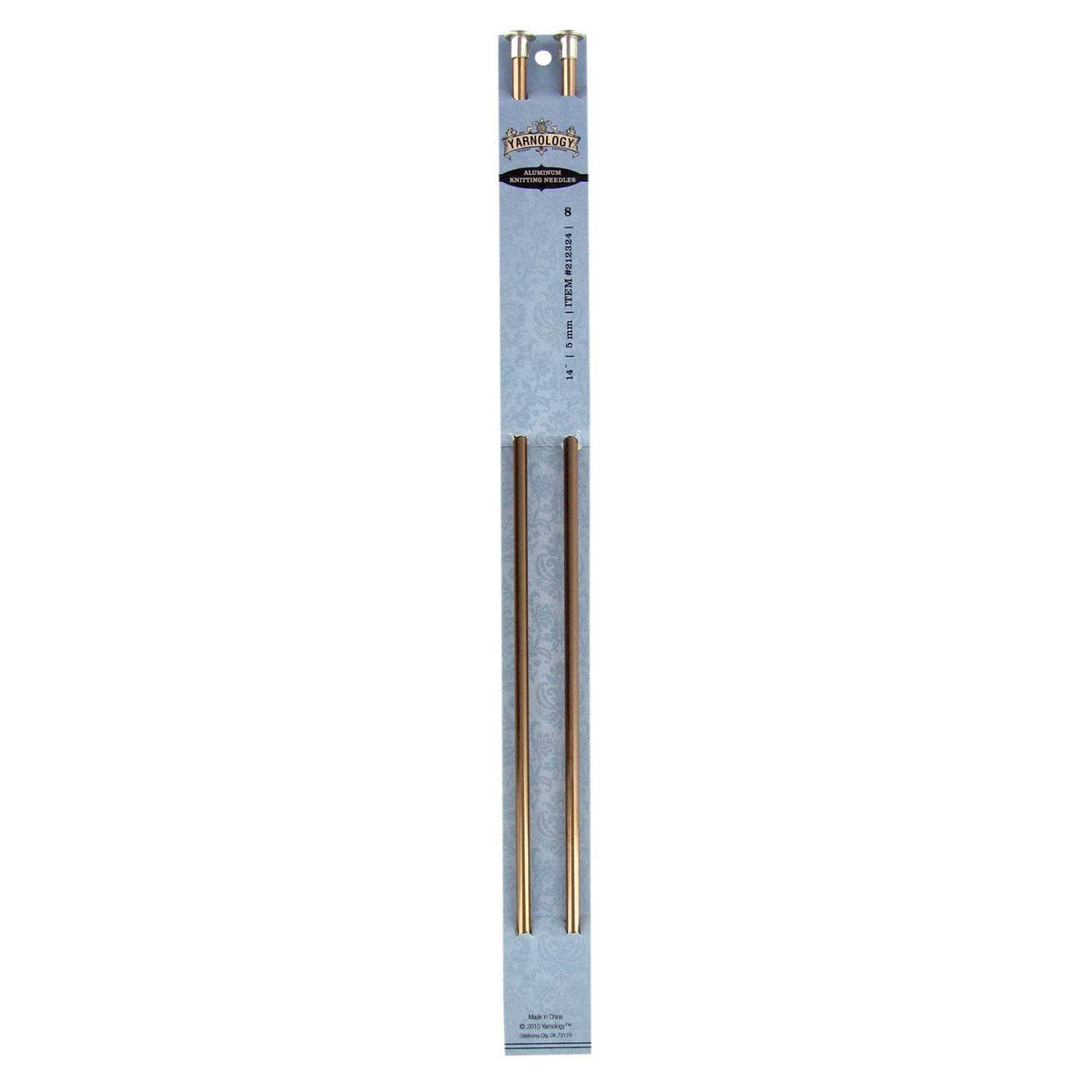 Yarnology Single Point Knitting Needles, 14 inch, 8, 5mm - OTC Shoppe Express