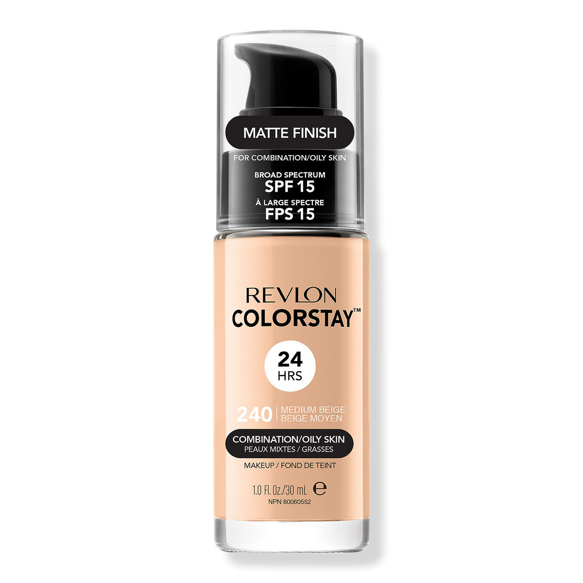 Revlon ColorStay Makeup For Combo/Oily Skin, 240 Medium Beige, 1 oz