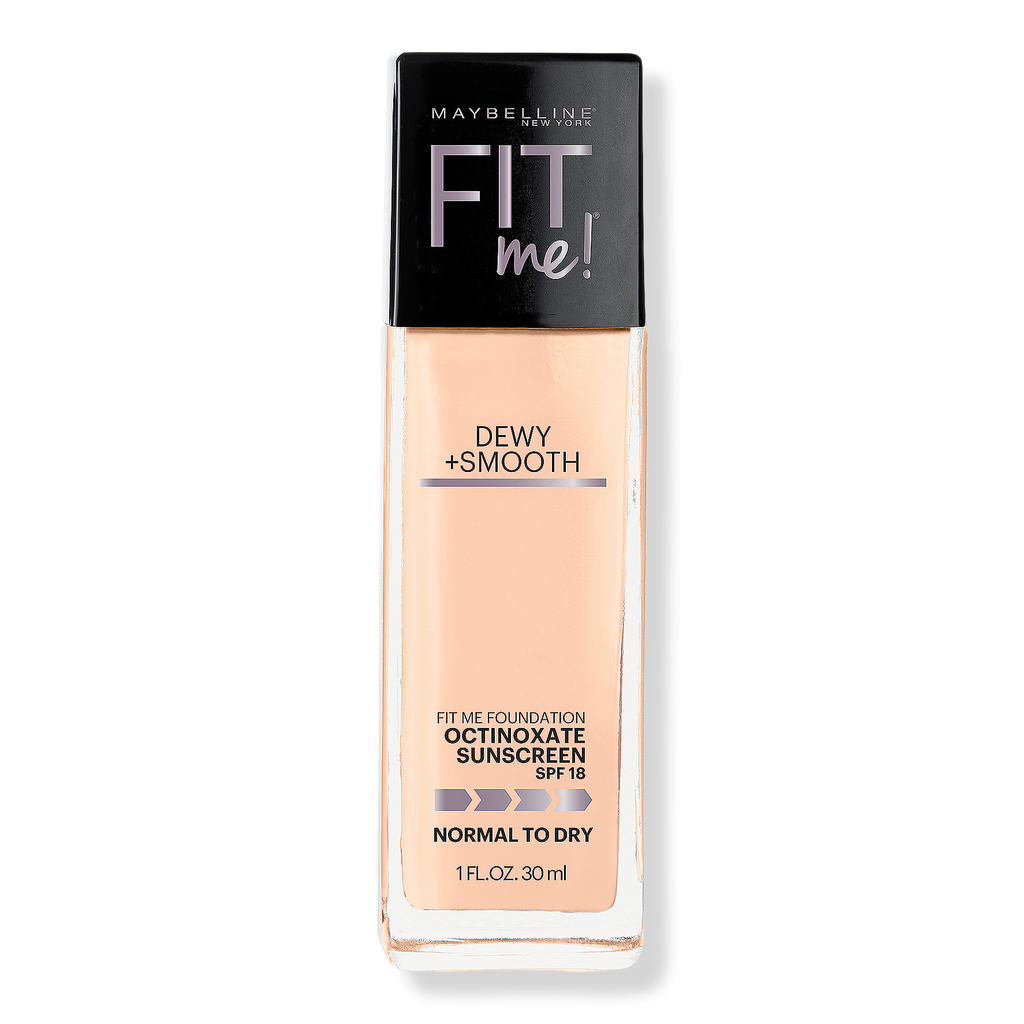 Maybelline Fit Me Dewy + Smooth Foundation, Classic Ivory, 1 oz