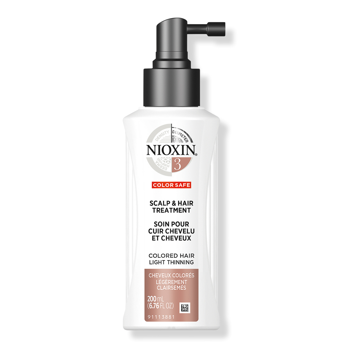 Nioxin Scalp & Hair Leave-In Treatment System 3 (Color Treated Hair/Normal to Light Thinning), 6.8 oz