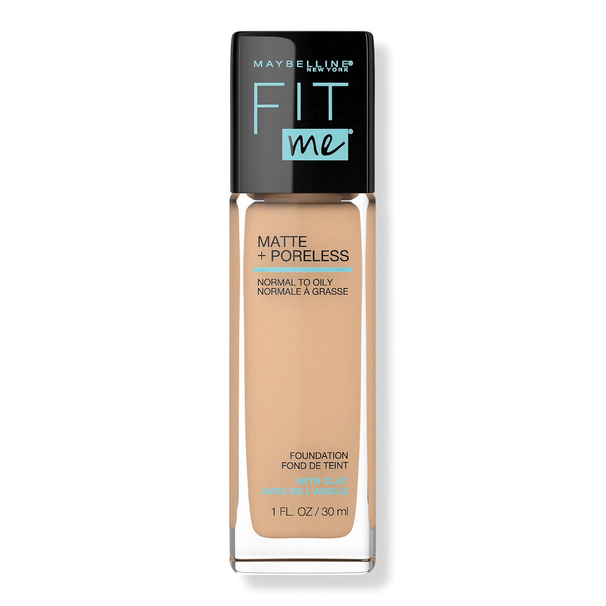Maybelline Fit Me Matte + Poreless Liquid Foundation, Warm Nude 128, 1 oz