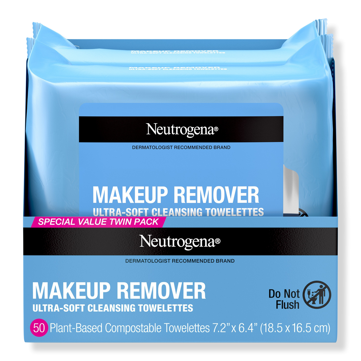 Neutrogena Makeup Remover Cleansing Towelettes, Twin Pack, 2 ea