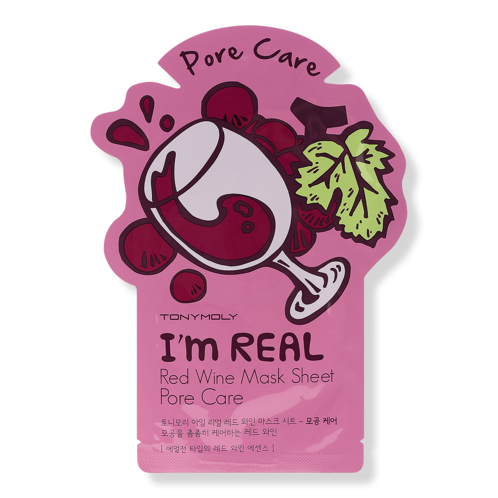 TONYMOLY I'm Real Red Wine Mask Sheet, 0.71 oz