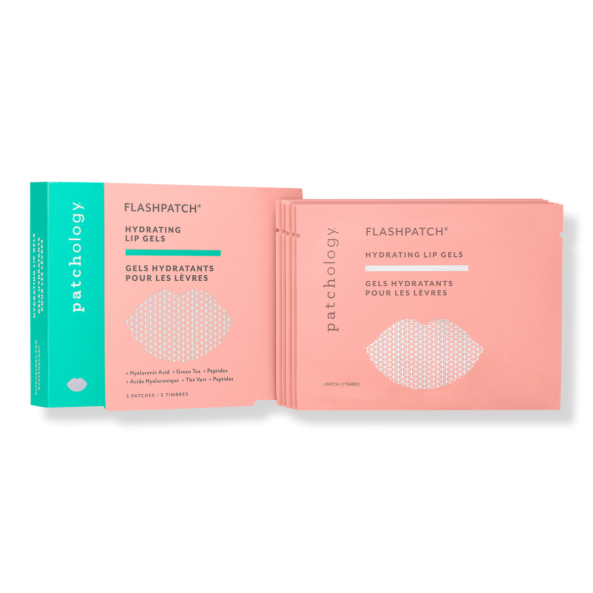 Patchology Travel Size FlashPatch Hydrating Lip Gels, 5 ea