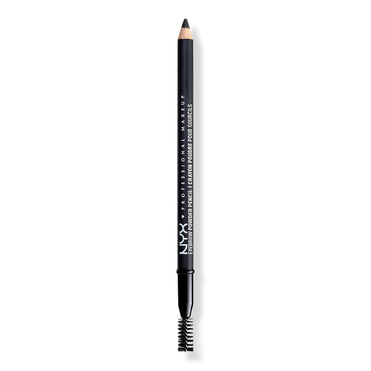 NYX Professional Makeup Eyebrow Powder Pencil Augenbrauenstift mit Spoolie, Black, 0.05 oz
