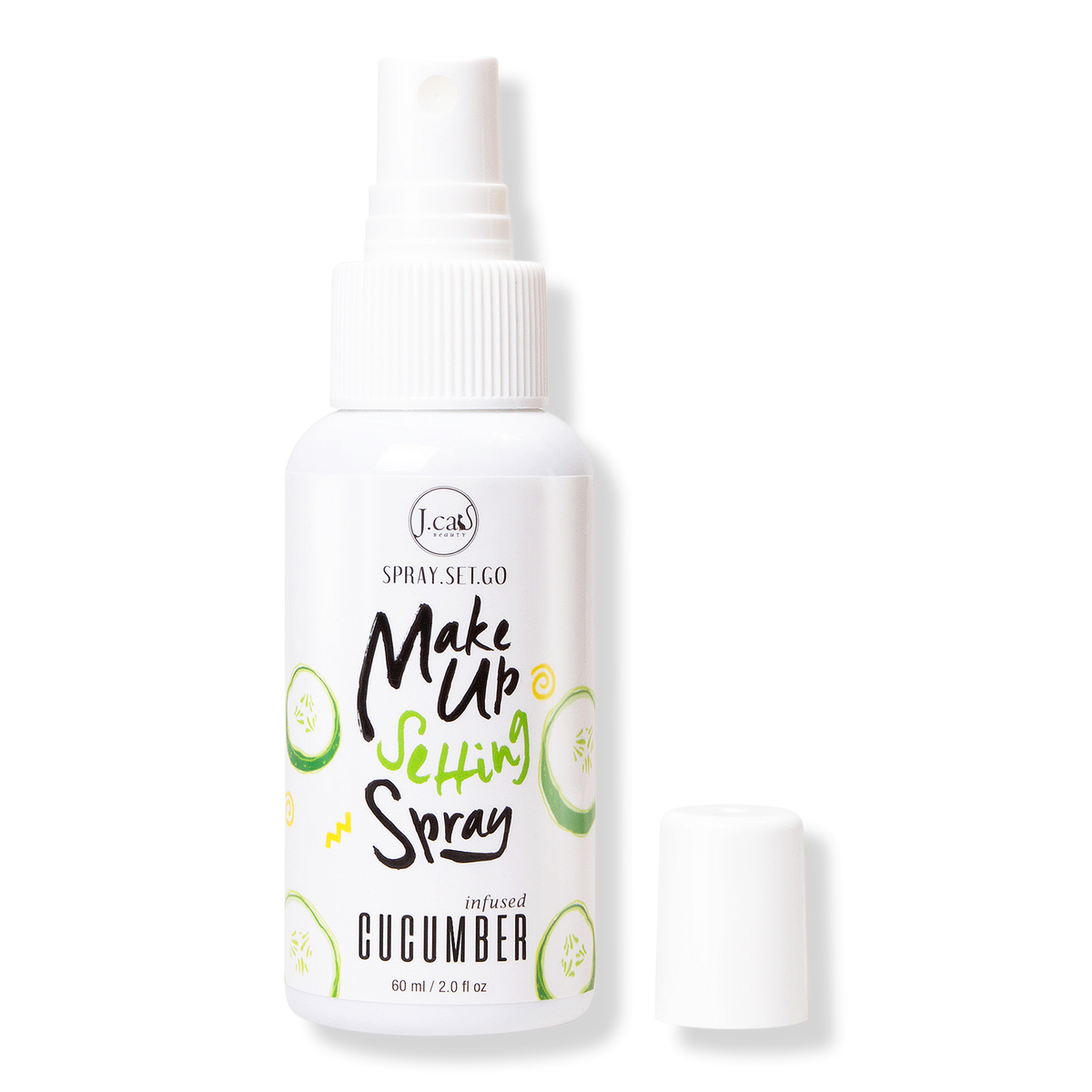 J.Cat Beauty Spray, Set, Go Fixierspray für Make-up, Cucumber, 2 oz