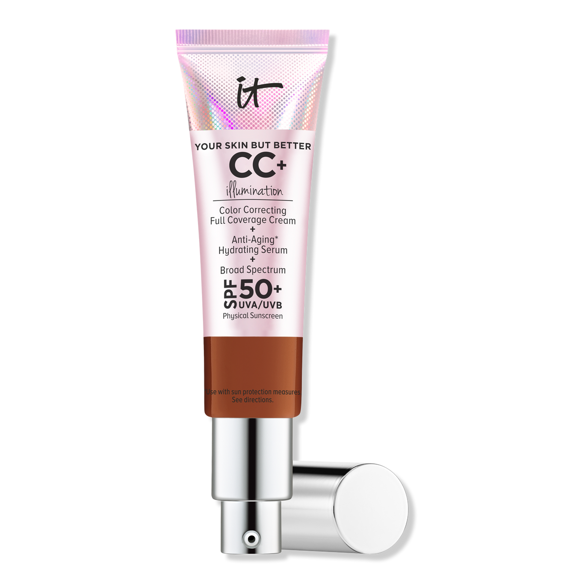 IT Cosmetics CC+ Cream Illumination Gesichtscreme, SPF 50+, Deep, 1.08 oz
