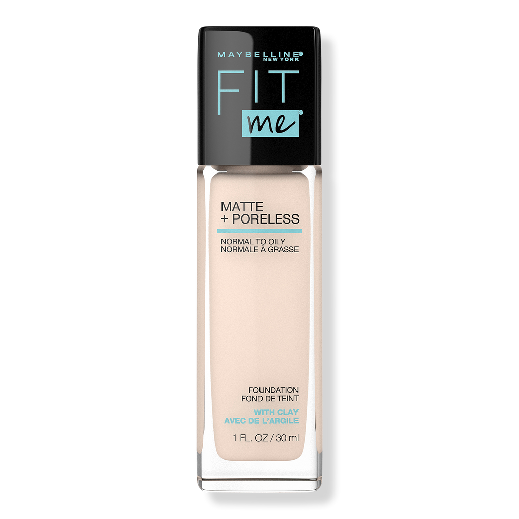 Maybelline Fit Me Matte + Poreless Liquid Foundation, Fair Ivory 105, 1 oz