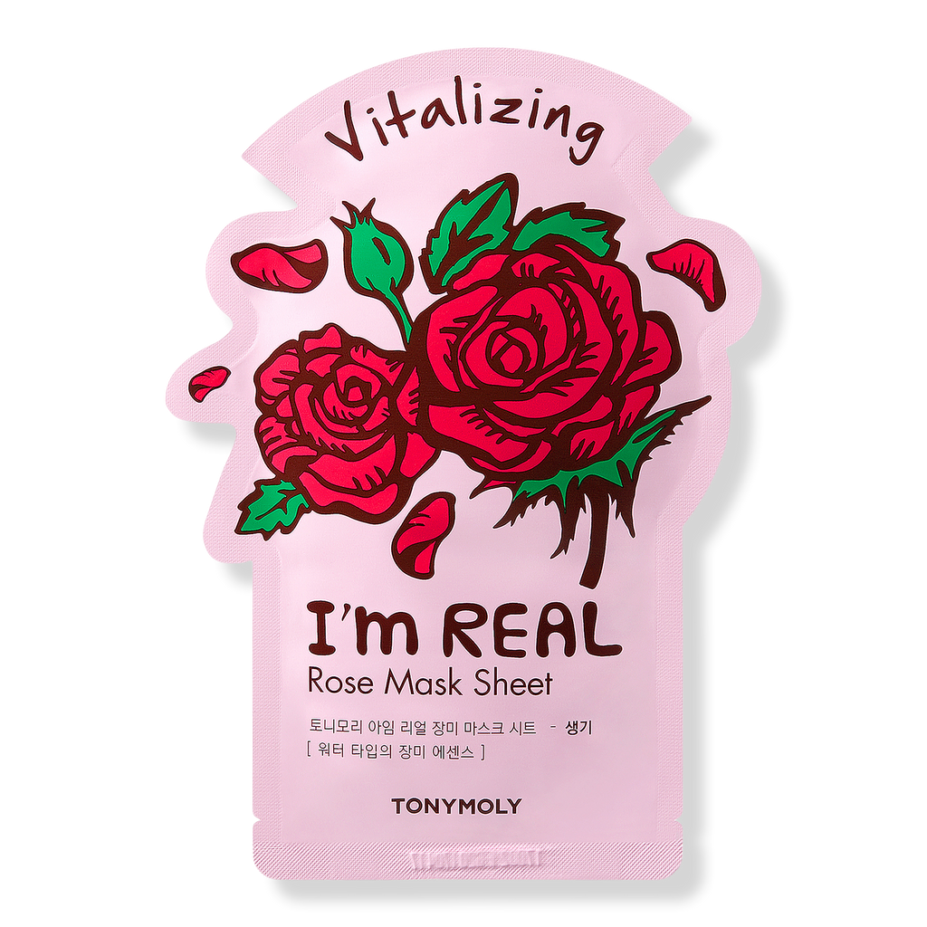 TONYMOLY I'm Real Rose Sheet Mask, 0.71 oz