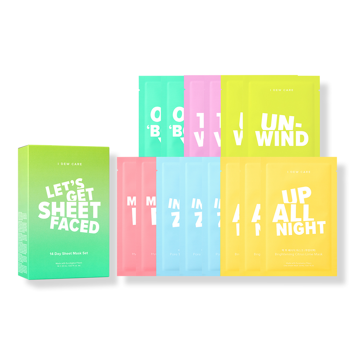 I Dew Care Let's Get Sheet Faced Sheet Mask Set