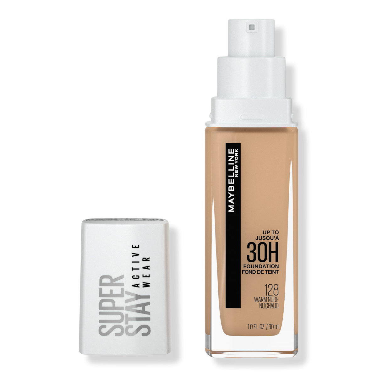 Maybelline Super Stay Full Coverage Foundation, Warm Nude 128, 1 oz