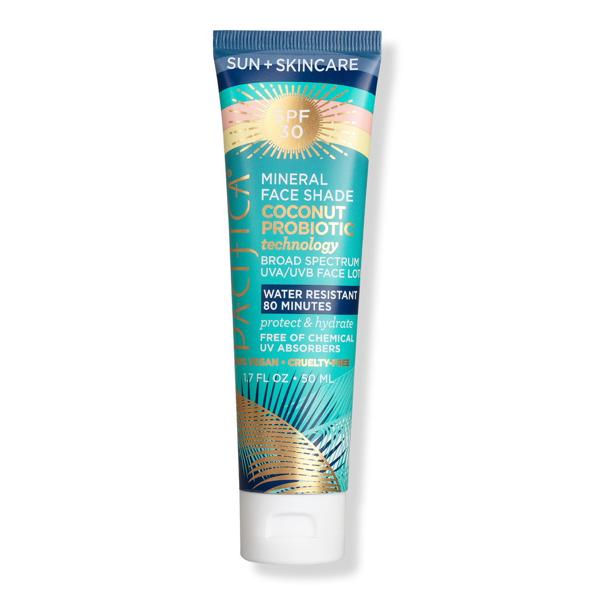Pacifica Sun + Skincare Mineral Face Shade Coconut Probiotic, LSF 30, 1.7 oz
