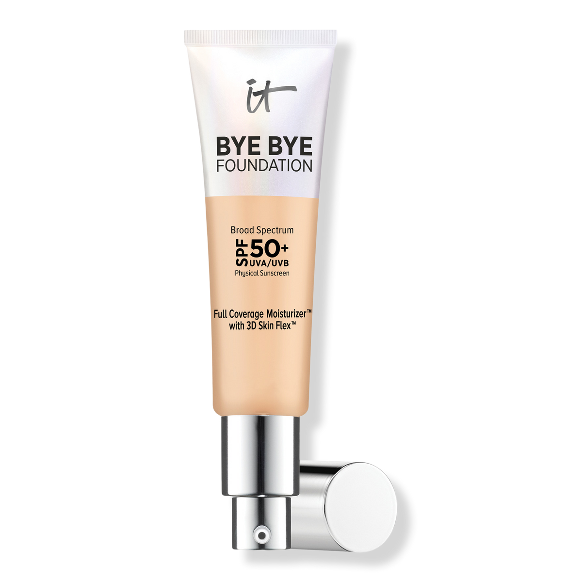 IT Cosmetics Bye Bye Foundation Feuchtigkeitscreme mit voller Deckkraft, SPF 50+, Light Medium, 1.014 oz