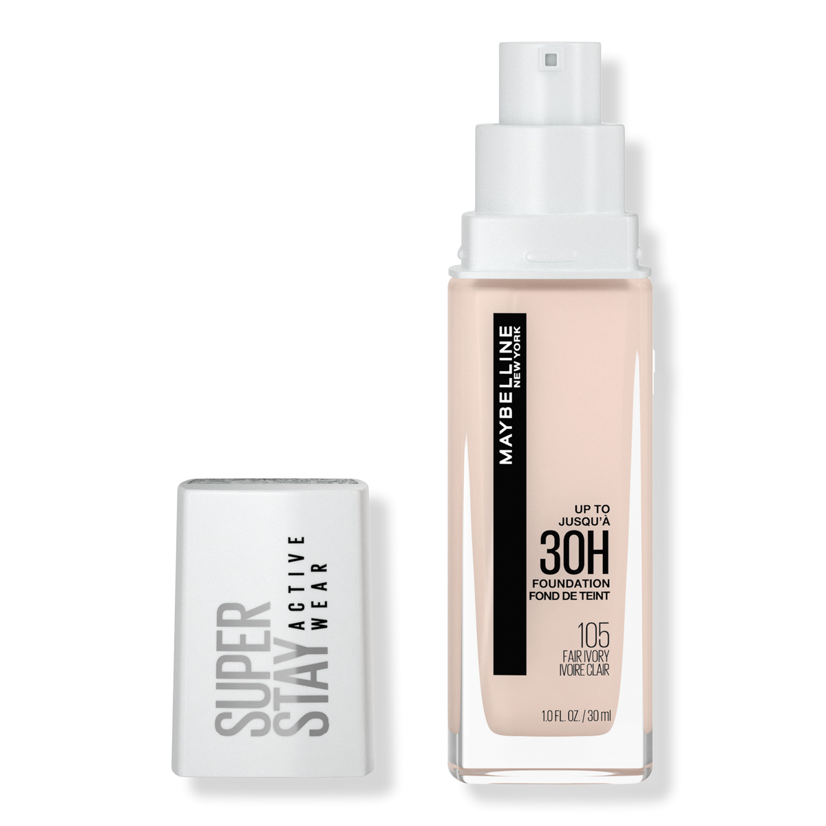 Maybelline Super Stay Full Coverage Foundation, Fairy Ivory 105, 1 oz
