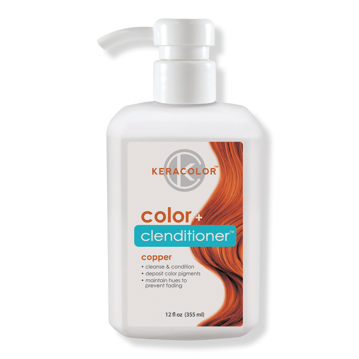 Keracolor Color + Clenditioner Haarfarbe-Conditioner, Copper, 12 oz