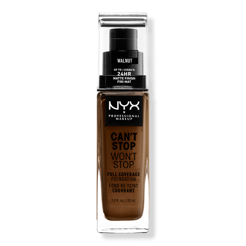 NYX Professional Makeup Can't Stop Won't Stop Foundation, Walnut, 1 oz