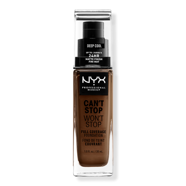 NYX Professional Makeup Can't Stop Won't Stop Foundation, Deep Cool, 1 oz