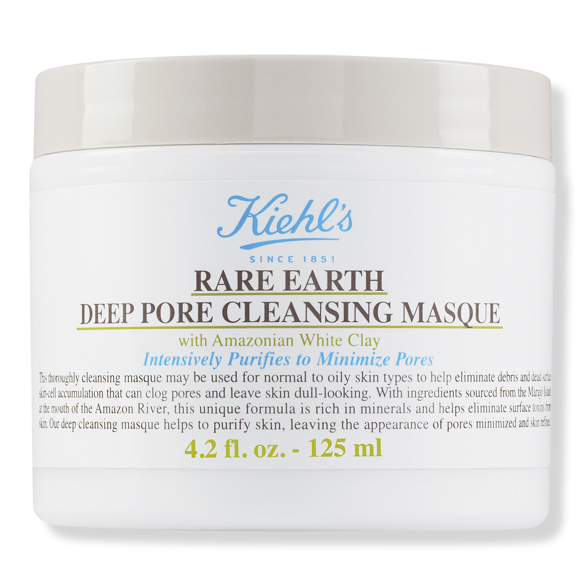 Kiehl's Since 1851 Rare Earth Deep Pore Cleansing Mask, 4.2 oz