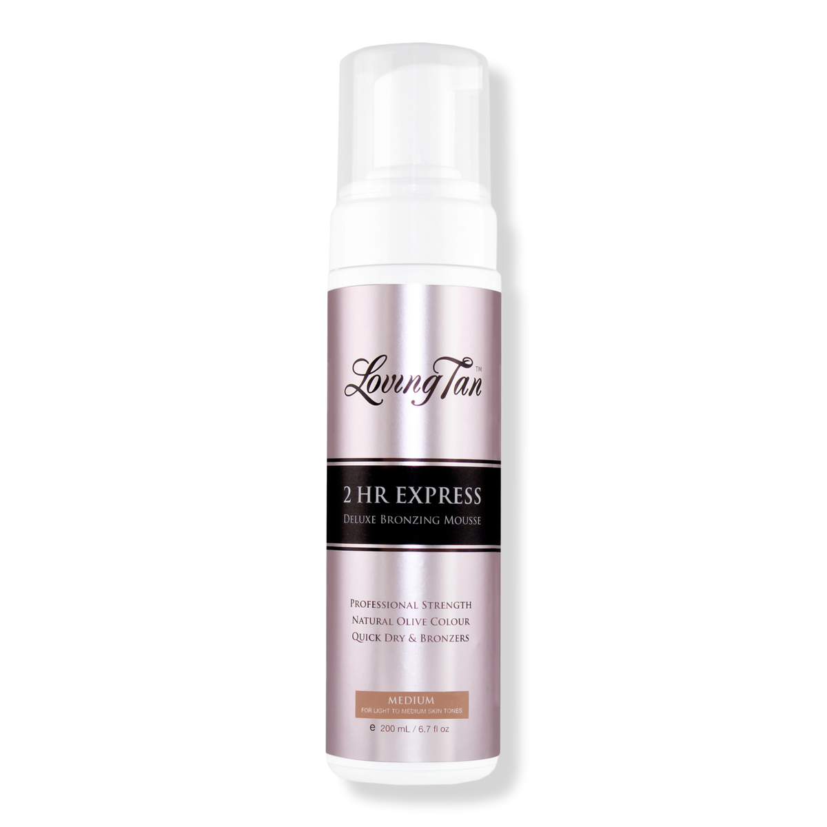 Loving Tan 2 HR Express Self Tanning Mousse Medium, 6.7 oz