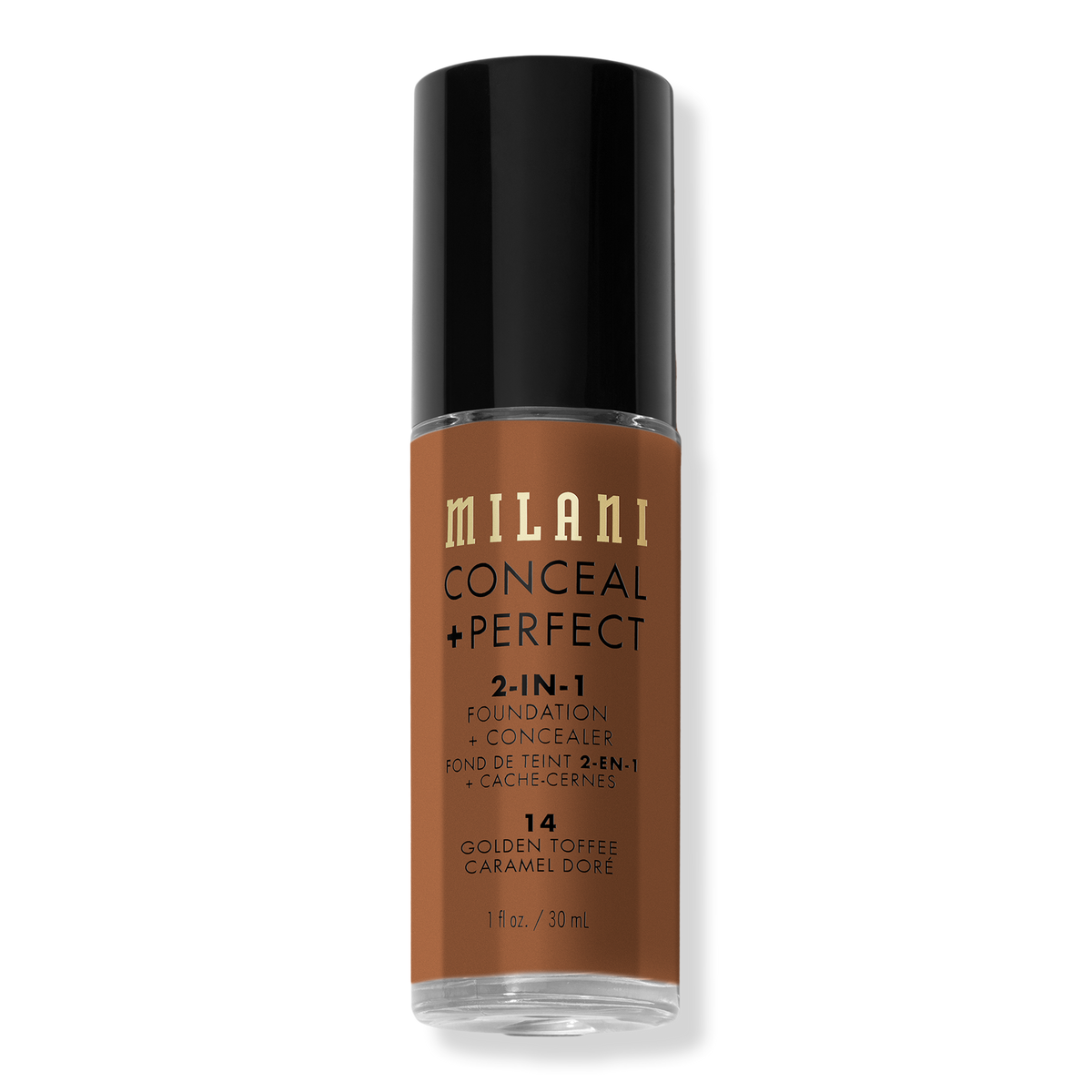 Milani Conceal + Perfect 2-in-1 Foundation + Concealer, Golden Toffee, 1 oz