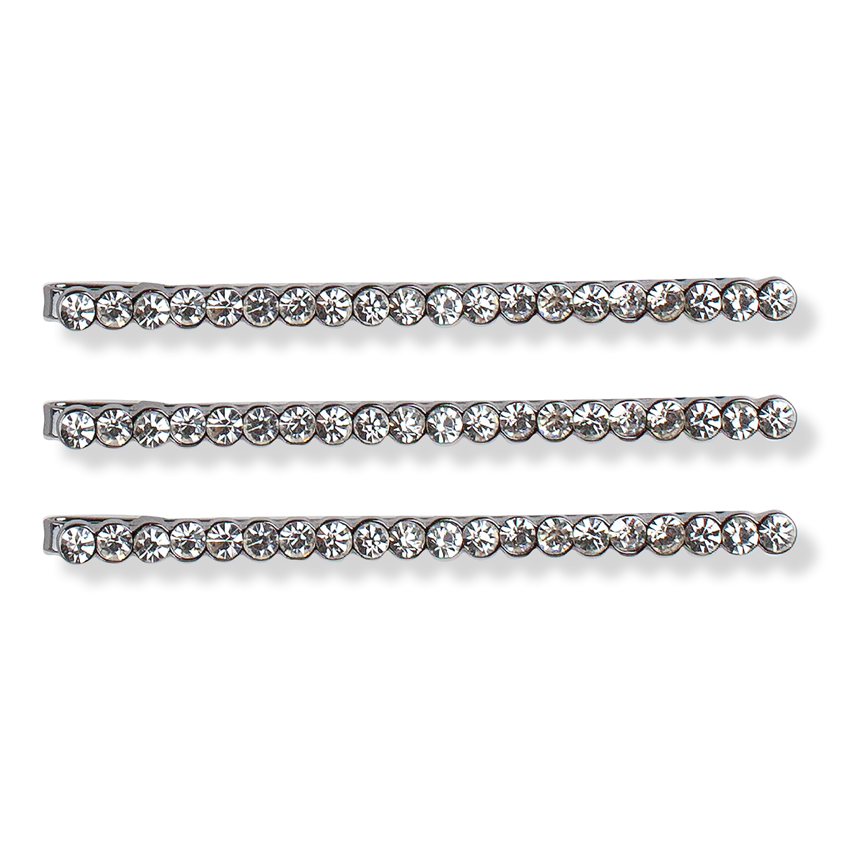 Kitsch Rhinestone Metal Bobby Pins, 3 ea