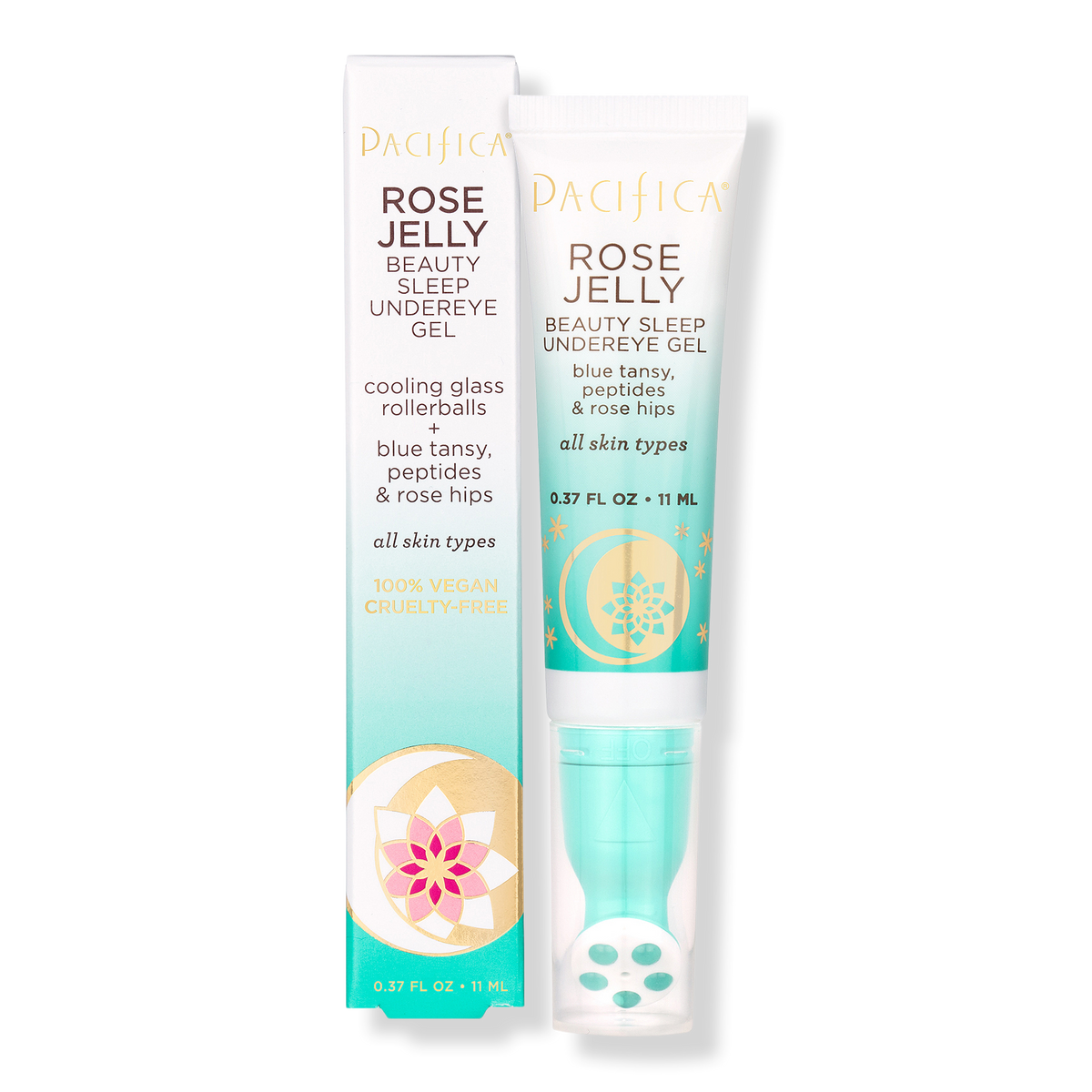 Pacifica Rose Jelly Beauty Sleep Augengel mit Glas-Rollerkugeln, 0.37 oz