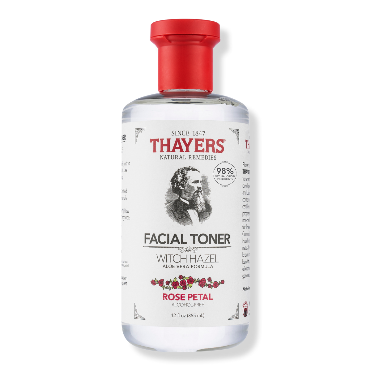 Thayers Alcohol-Free Witch Hazel Facial Toner, Rose Petal, 12 oz