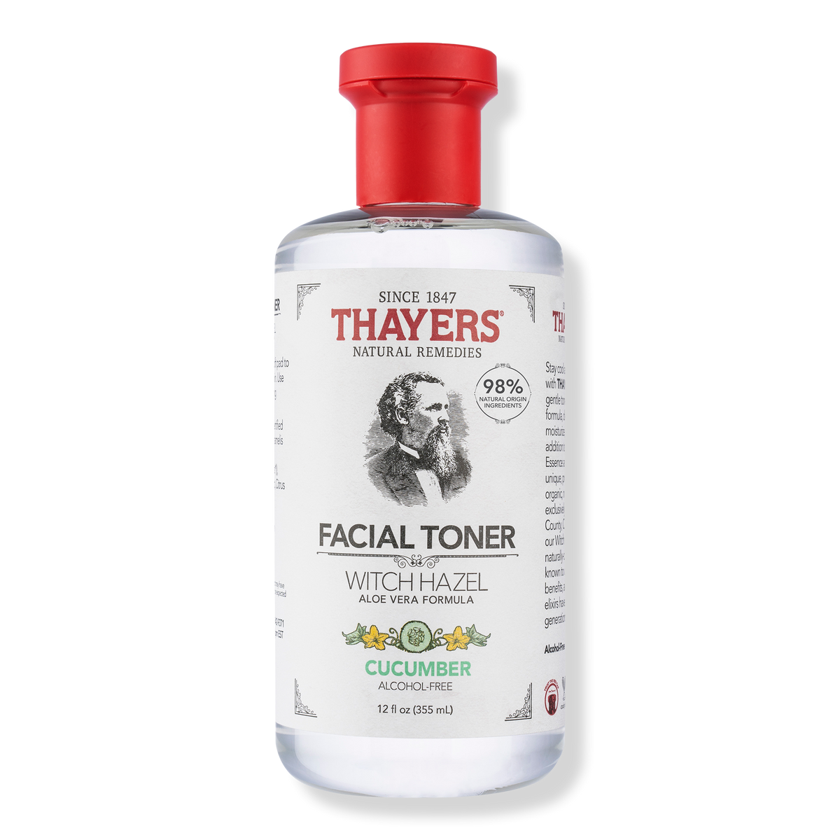 Thayers Alcohol-Free Witch Hazel Facial Toner, Cucumber, 12 oz