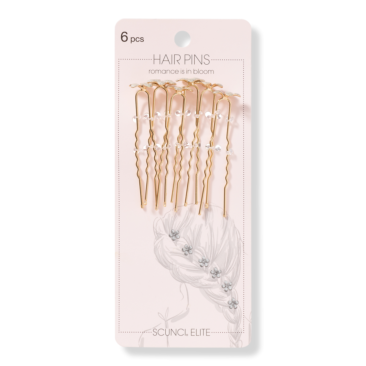 Scünci Gold And White Hairpin Set