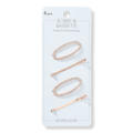 Scünci Gold Crystal Bobby Pin & Barrette Set