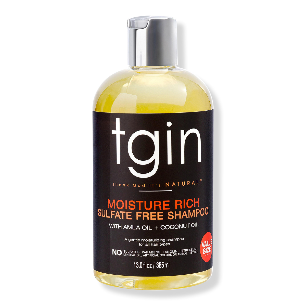 tgin Moisture Rich Sulfate Free Shampoo, 13 oz