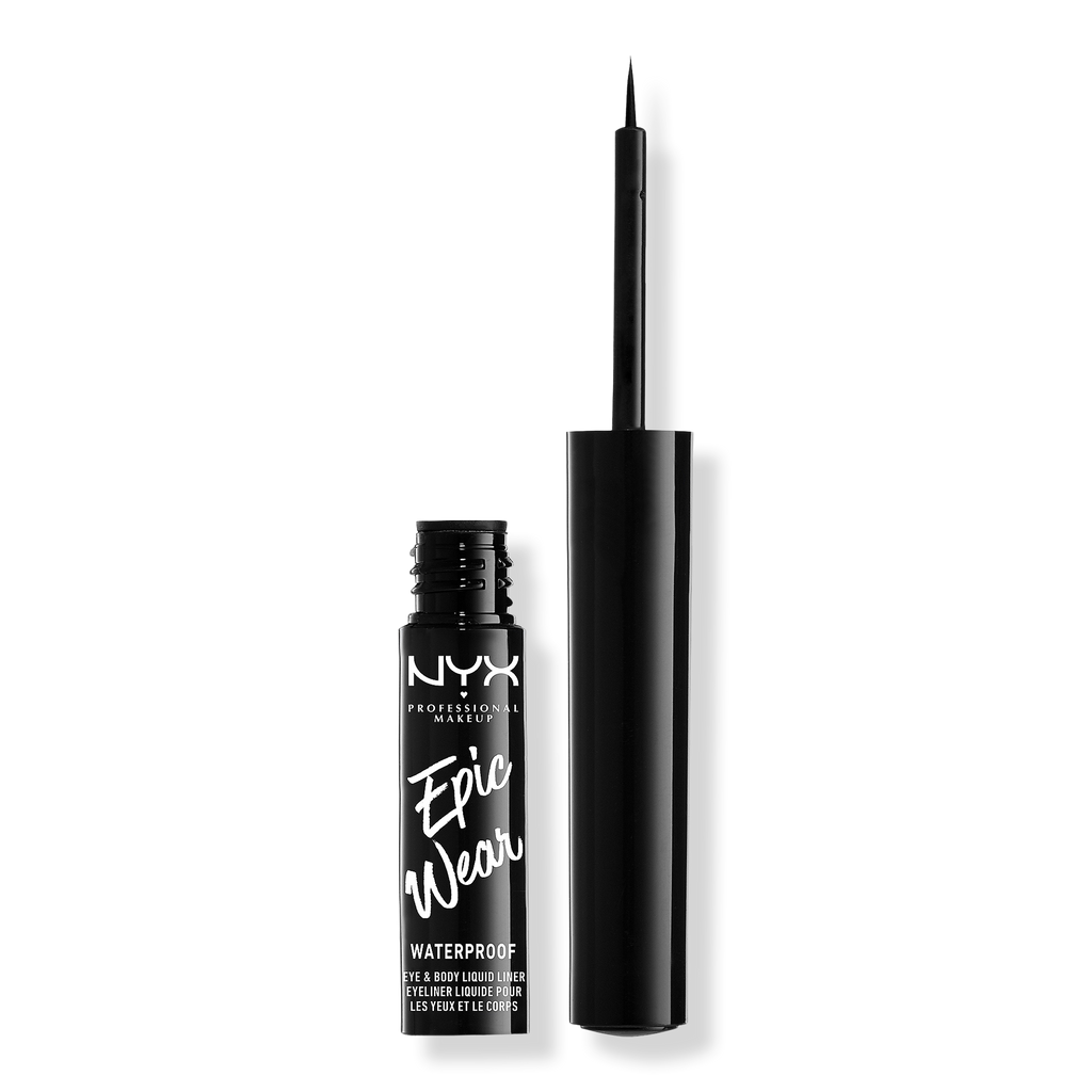 NYX Professional Makeup Epic Wear Long Lasting Liquid Eyeliner, Black, 0.12 oz