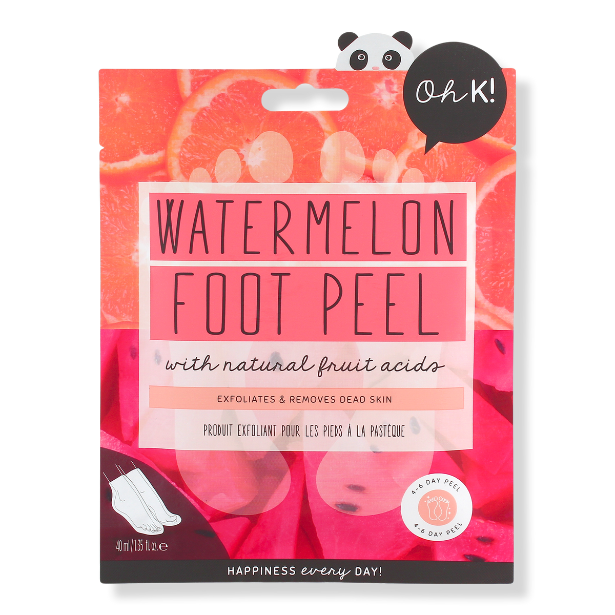 Oh K! Watermelon Foot Peel, 1 pair