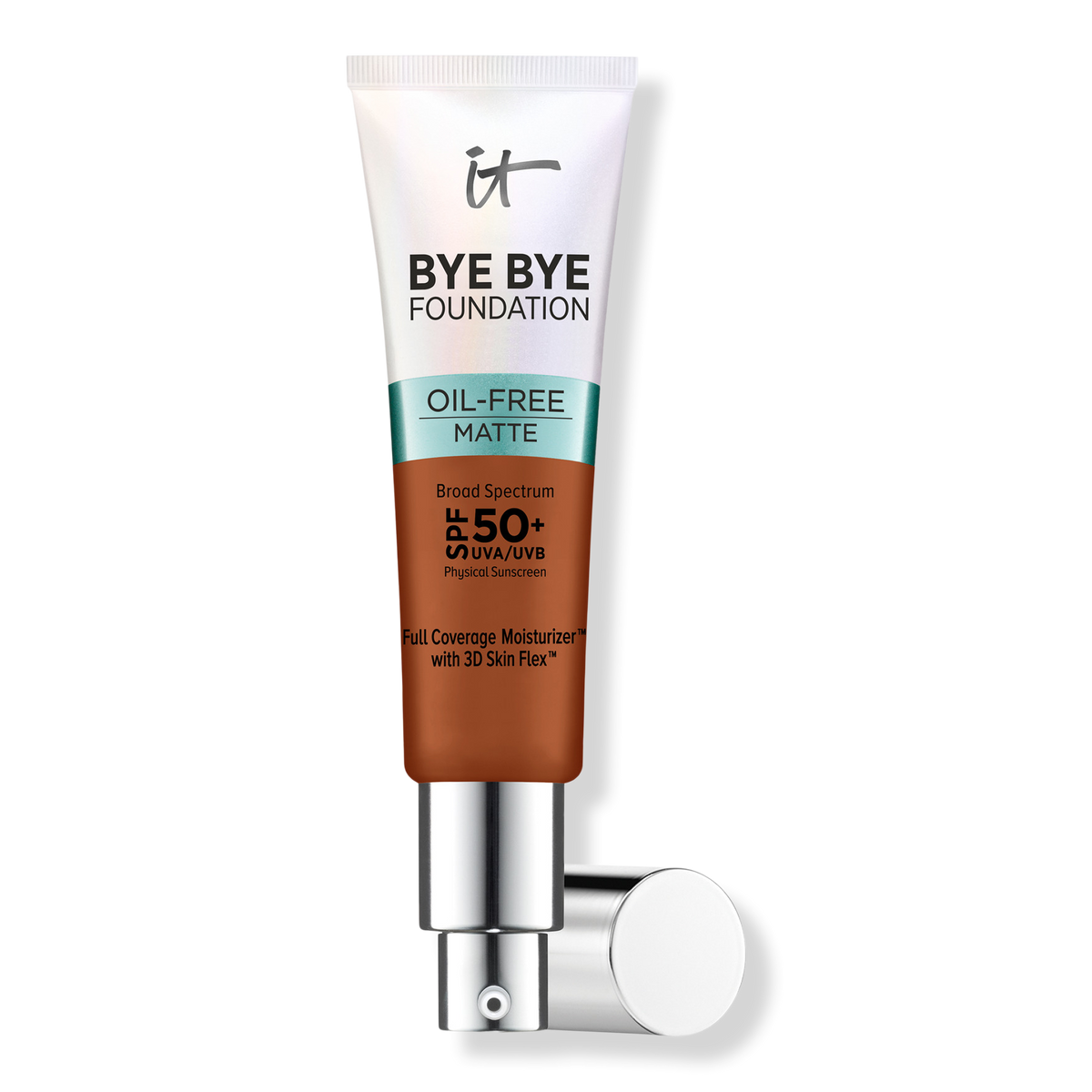 IT Cosmetics Bye Bye Foundation Oil-Free Matte Full Coverage Moisturizer with, SPF 50+, Deep, 1 oz