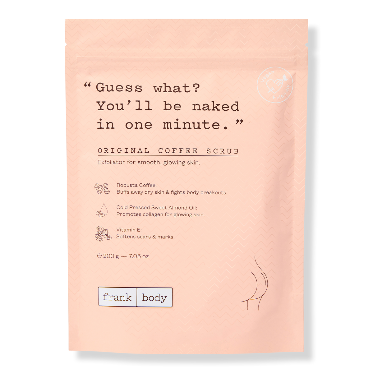 frank body Original Coffee Scrub Körperpeeling, 7 oz