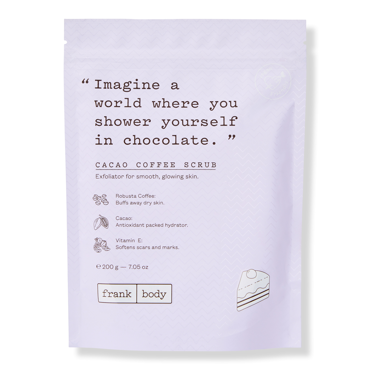 frank body Cacao Coffee Scrub, 7 oz