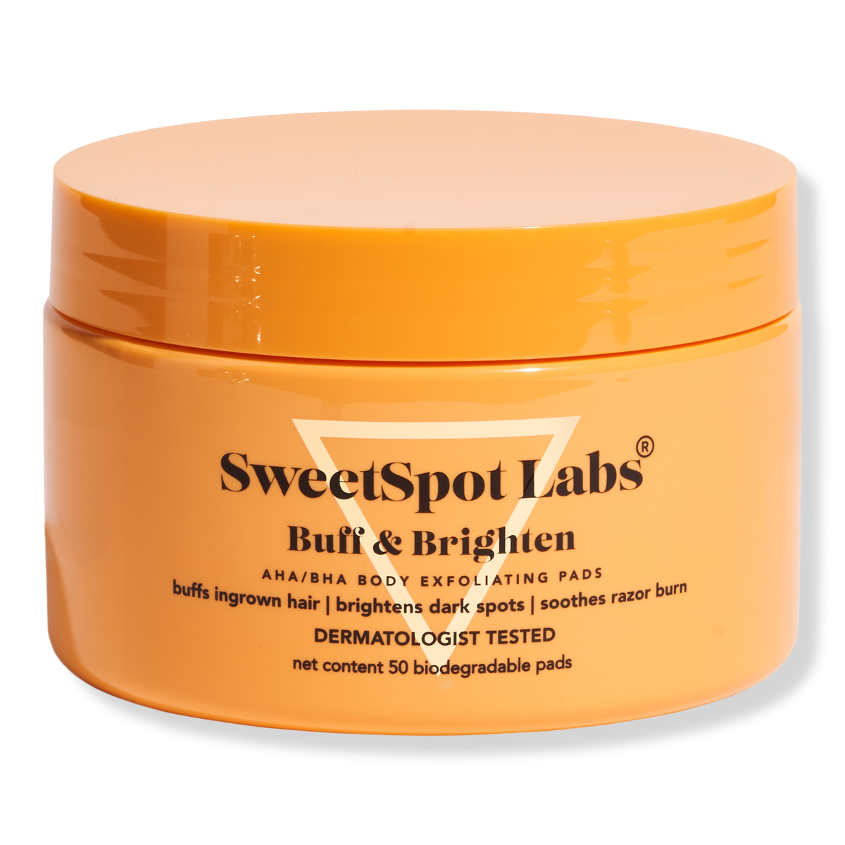 SweetSpot Labs Buff & Brighten AHA/BHA Body Exfoliating Pads, 50 ea