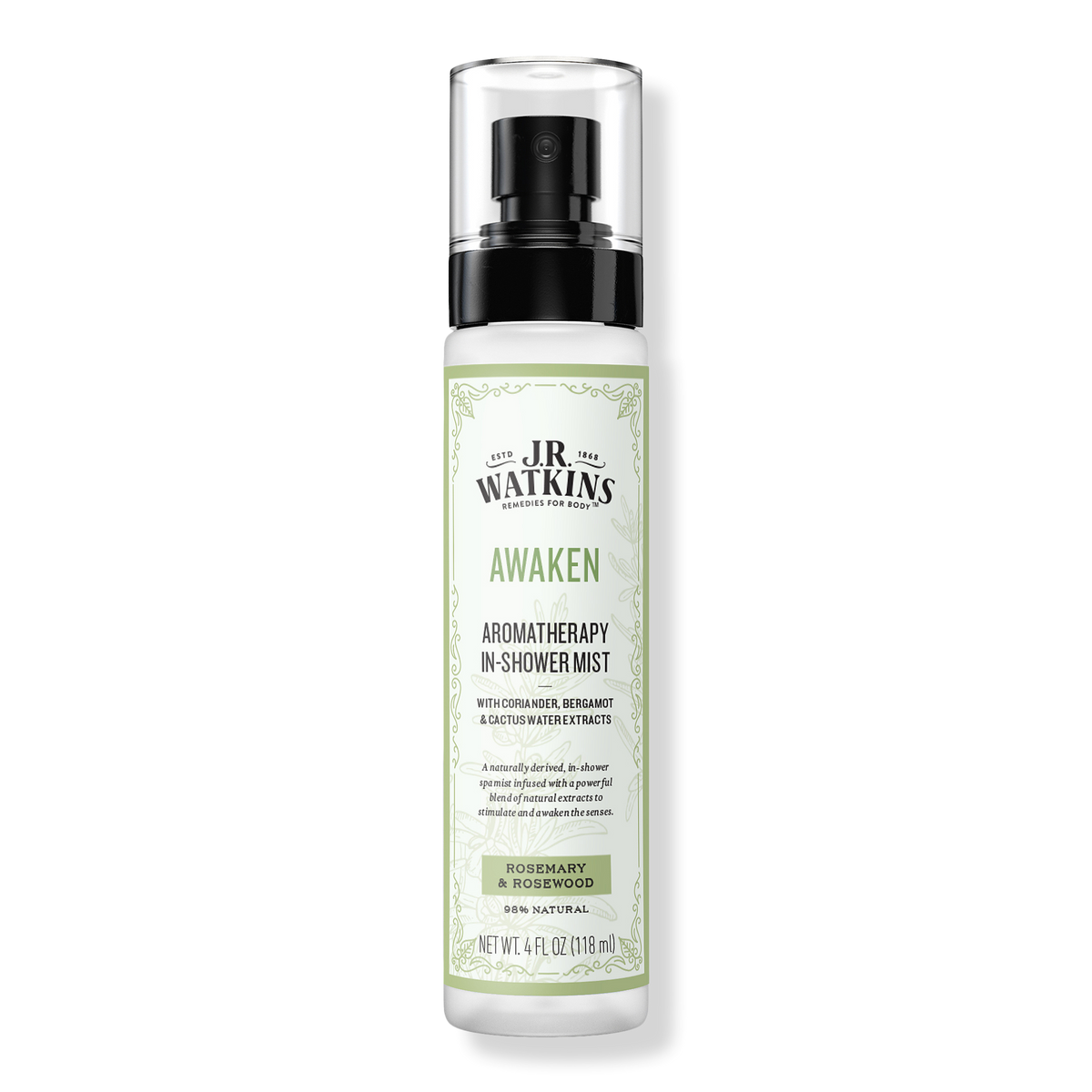 J.R. Watkins AWAKEN Aromatherapie Dusch-Spray für die Dusche, 4 oz